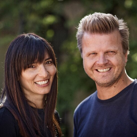 Angela Morelli og Tom Gabriel Johansen fra InfoDesignLab