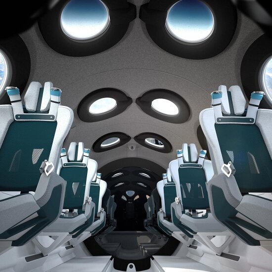 Virgin Galactic Spaceship Interior Photo: Virgin Galactic and Seymourpowell