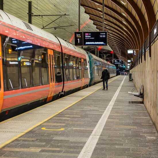 Holmestrand jernbanestasjon er verdens første fjellstasjon for høyhastighetstog