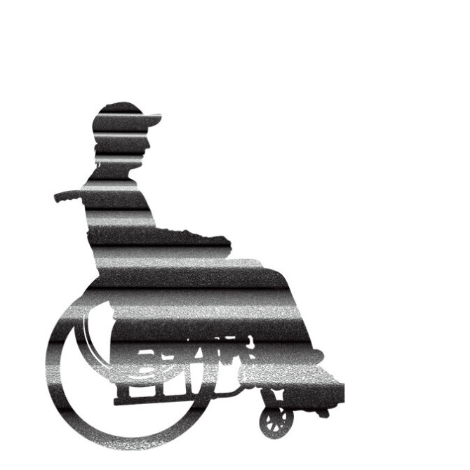 Silhouette of wheelchair user