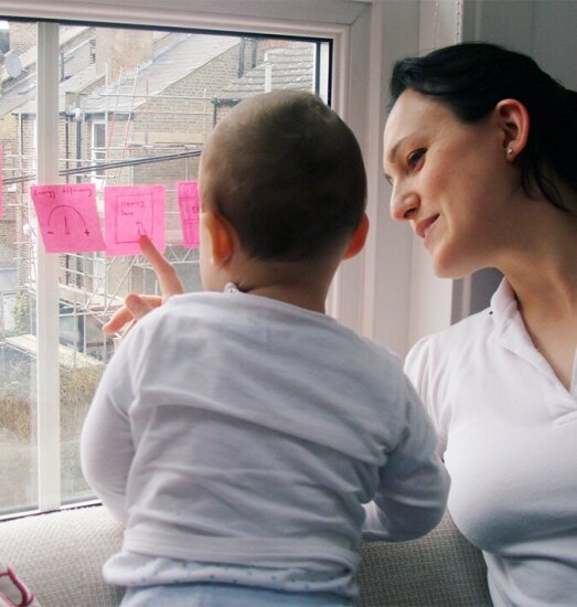 Mother and child at the window