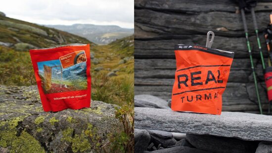 Sterk og klar. Real Turmat før og etter designprosess.